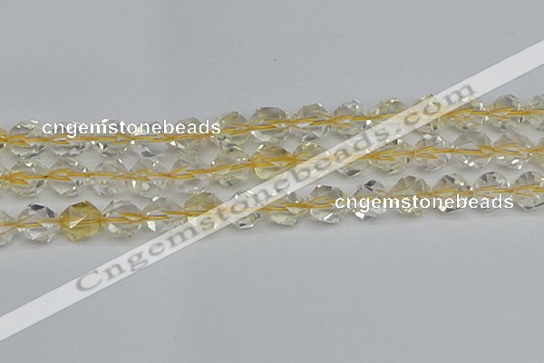 CNG7233 15.5 inches 12mm faceted nuggets citrine gemstone beads