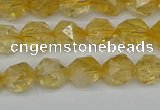 CNG7236 15.5 inches 8mm faceted nuggets citrine beads wholesale