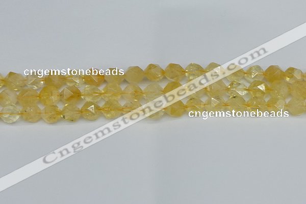 CNG7237 15.5 inches 10mm faceted nuggets citrine beads wholesale