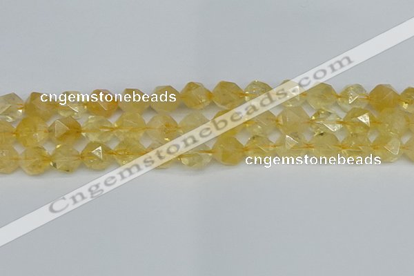 CNG7238 15.5 inches 12mm faceted nuggets citrine beads wholesale