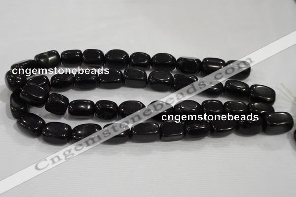 CNG725 15.5 inches 15*20mm nuggets black obsidian beads wholesale