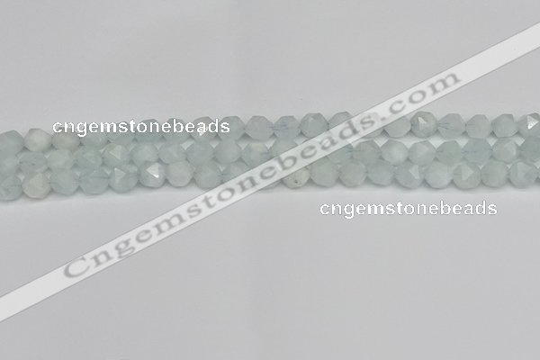 CNG7260 15.5 inches 6mm faceted nuggets aquamarine beads