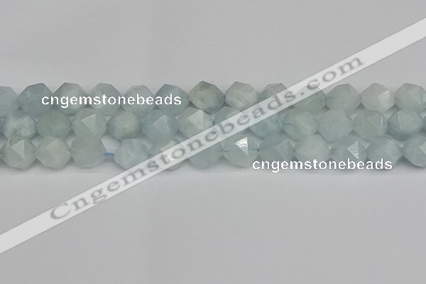 CNG7263 15.5 inches 12mm faceted nuggets aquamarine beads