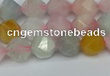 CNG7267 15.5 inches 10mm faceted nuggets morganite beads