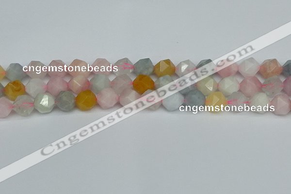 CNG7268 15.5 inches 12mm faceted nuggets morganite beads