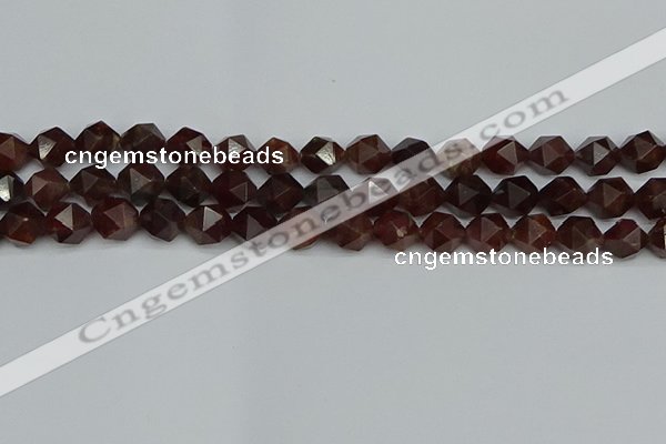 CNG7272 15.5 inches 10mm faceted nuggets orange garnet beads