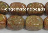 CNG728 15.5 inches 15*18mm nuggets New unakite beads wholesale