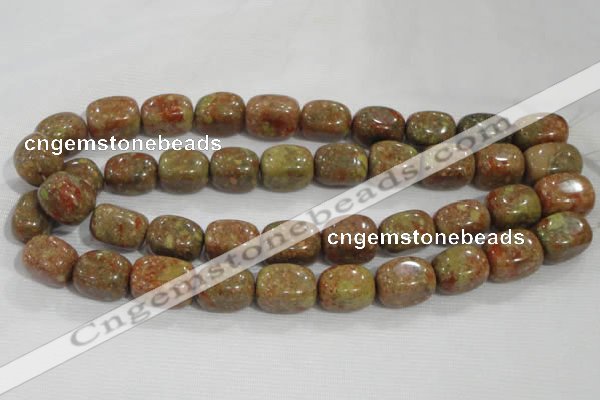 CNG728 15.5 inches 15*18mm nuggets New unakite beads wholesale