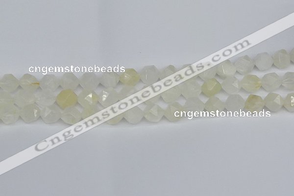 CNG7287 15.5 inches 10mm faceted nuggets white moonstone beads