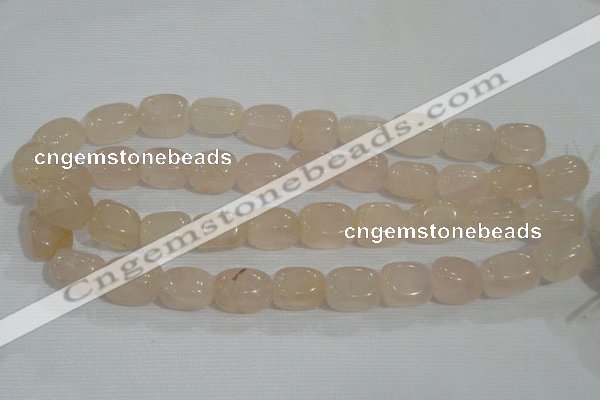 CNG729 15.5 inches 15*18mm nuggets rose quartz beads wholesale