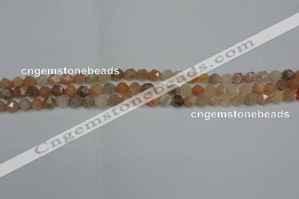 CNG7290 15.5 inches 6mm faceted nuggets moonstone beads