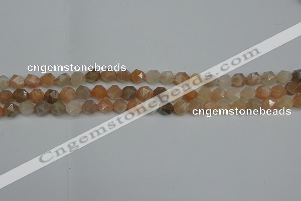 CNG7291 15.5 inches 8mm faceted nuggets moonstone beads