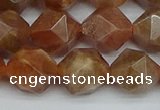 CNG7298 15.5 inches 12mm faceted nuggets sunstone beads