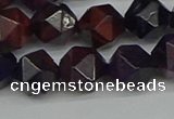 CNG7317 15.5 inches 10mm faceted nuggets purple tiger eye beads