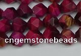 CNG7320 15.5 inches 6mm faceted nuggets red tiger eye beads