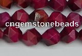 CNG7321 15.5 inches 8mm faceted nuggets red tiger eye beads