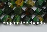 CNG7326 15.5 inches 8mm faceted nuggets green tiger eye beads