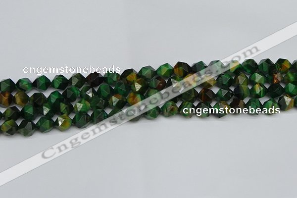 CNG7326 15.5 inches 8mm faceted nuggets green tiger eye beads