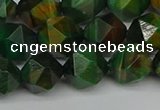 CNG7327 15.5 inches 10mm faceted nuggets green tiger eye beads