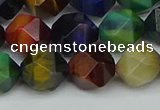 CNG7333 15.5 inches 12mm faceted nuggets mixed tiger eye beads