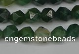 CNG7336 15.5 inches 8mm faceted nuggets moss agate beads