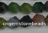 CNG7342 15.5 inches 10mm faceted nuggets Indian agate beads