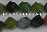 CNG7343 15.5 inches 12mm faceted nuggets Indian agate beads