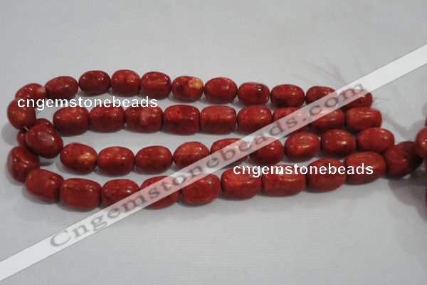 CNG735 15.5 inches 13*18mm nuggets sponge coral beads wholesale