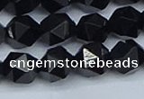 CNG7353 15.5 inches 12mm faceted nuggets Black agate beads