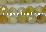 CNG7365 15.5 inches 6mm faceted nuggets yellow opal beads