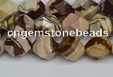 CNG7381 15.5 inches 8mm faceted nuggets zebra jasper beads