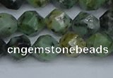 CNG7386 15.5 inches 8mm faceted nuggets African turquoise beads