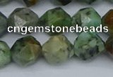 CNG7387 15.5 inches 10mm faceted nuggets African turquoise beads