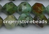 CNG7388 15.5 inches 12mm faceted nuggets African turquoise beads