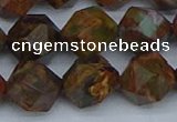 CNG7393 15.5 inches 12mm faceted nuggets green opal beads