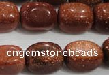 CNG740 15.5 inches 15*20mm nuggets goldstone beads wholesale