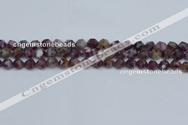 CNG7410 15.5 inches 6mm faceted nuggets tourmaline beads