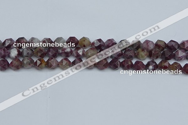 CNG7411 15.5 inches 8mm faceted nuggets tourmaline beads