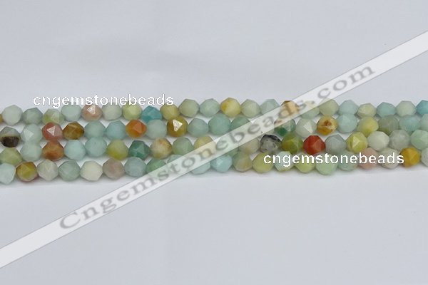 CNG7415 15.5 inches 6mm faceted nuggets amazonite beads