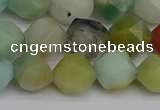 CNG7417 15.5 inches 10mm faceted nuggets amazonite beads