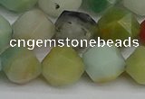 CNG7418 15.5 inches 12mm faceted nuggets amazonite beads