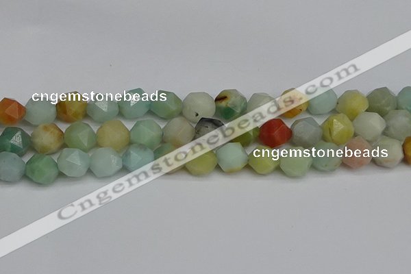 CNG7418 15.5 inches 12mm faceted nuggets amazonite beads