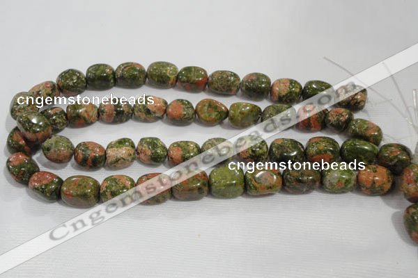 CNG742 15.5 inches 15*18mm nuggets unakite beads wholesale