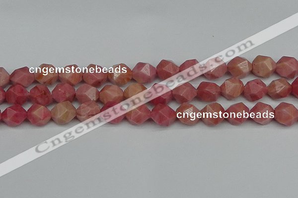 CNG7423 15.5 inches 12mm faceted nuggets rhodochrosite beads