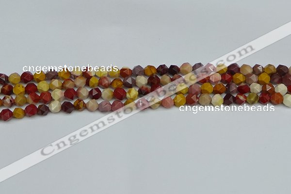 CNG7425 15.5 inches 6mm faceted nuggets mookaite beads