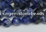 CNG7435 15.5 inches 6mm faceted nuggets sodalite gemstone beads