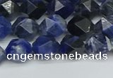 CNG7436 15.5 inches 8mm faceted nuggets sodalite gemstone beads