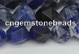 CNG7437 15.5 inches 10mm faceted nuggets sodalite gemstone beads