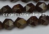 CNG7441 15.5 inches 8mm faceted nuggets bronzite gemstone beads