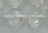 CNG7450 12*16mm - 15*20mm faceted freeform white crystal beads